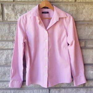 The Pinpoint Oxford from Land's End - Red & White Pinstripe / 3 for $33 Sale!